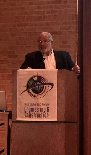 Steve Cabano, President, Pathfinder, and Chair of CII, provided the keynote address at the Rice Engineering and Construction Forum luncheon.